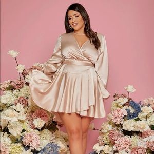 Shein Dusty Rose wrap dress